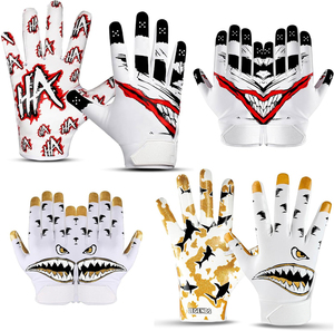 Gants de football américain personnalisés avec paume en cuir Vêtements de sport de meilleure qualité - Product Image 3