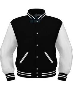 Fresh Varsity Jacket Letterman Jacket pour homme Baseball Bomber Jacket Manches en cuir et corps en laine - Product Image 2