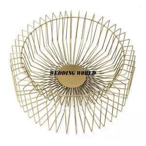 Cuenco de chocolate de alambre dorado Forma redonda Hecho a mano Nuevo cuenco dulce Tamaño personalizado Nuevo cuenco de chocolate de metal - Product Image 1