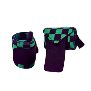 Muñequera elástica de poliéster y nailon transpirable con logotipo personalizado para deportes, entrenamiento físico, gimnasio, levantamiento de pesas, soporte ajustable - Product Image 3