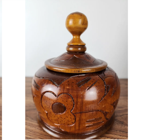 Tarro de galletas de diseño de acabado múltiple de calidad superior, lo mejor para la decoración de utensilios de cocina, contenedor de frutas secas de madera maciza - Product Image 5