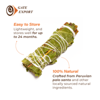 Venta caliente 4 pulgadas Natural Palo Santo Eucalyptus Smudge Sticks de Perú a precio al por mayor