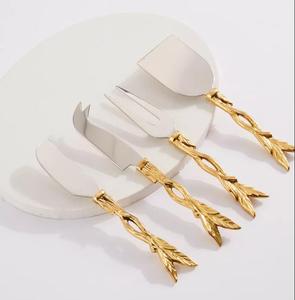 Hot Sale Brass <b>cheese</b> <b>set</b> Wedding and Hotel Ware High quality Brass Cutlery Flatware <b>Set</b> <b>cheese</b> <b>set</b> top sale - Product Image 5