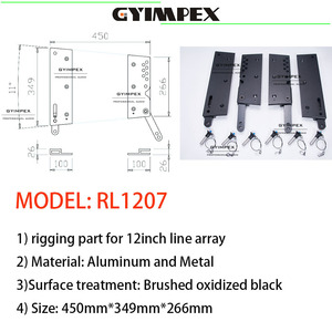 Bộ thiết bị âm thanh chuyên nghiệp 4 Flying Point PRO với hệ thống treo Line <span class=keywords><strong>Array</strong></span> kiểu 12 inch, bộ dụng cụ treo Line <span class=keywords><strong>Array</strong></span> 12 inch cho phụ kiện loa, thùng loa - Product Image 2