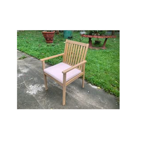 Fauteuil d'extérieur en bois avec coussin - Product Image 1