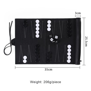 Fabbrica personalizzata backgammon in pelle legno acrilico tavolo gioco da tavolo <span class=keywords><strong>scacchi</strong></span> dadi pezzo set viaggio roll up backgammon backgammon di lusso - Product Image 3