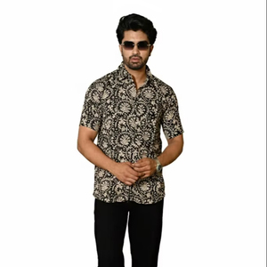 Camisa de Verano para Hombre, 100% Algodón, Estampada, Estilo Bohemio, para Vacaciones en la Playa, Personalizable, ODM - Product Image 1