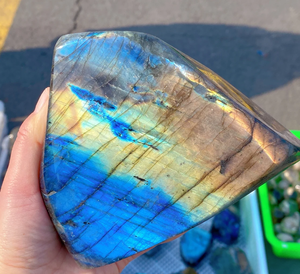 Autopermanente raro Multi fuego labradorita forma libre espécimen cabujón piedra preciosa pieza de exhibición cristal curativo Mineral decoración del hogar - Product Image 3