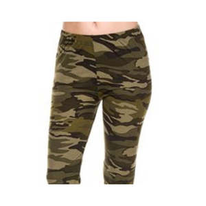 Leggings in Jersey Spazzolato con Stampa Mimetica Planet Gold Junior, Verde, Taglia Extra Small, Elasticizzati - Product Image 2