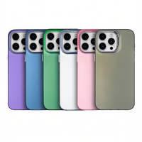 Funda Protectora para Teléfono Móvil de TPU+PC Electrochapada Resistente a Golpes, Color Puro, para 15 Pro Premium, Sin Soporte