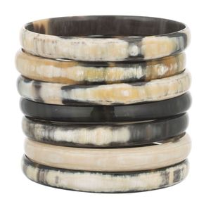 กำไลข้อมือแบบเรียงซ้อนรูปเขาควายมีความกว้างหลากหลายแบบสำหรับกำไลข้อมือรูปเขาวัวพร้อมคุณสมบัติในการขัดและป้องกันการแพ้ที่ปลอดภัยต่อสิ่งแวดล้อม - Product Image 5