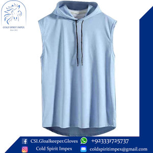 2025 <b>Men's</b> Casual Sportswear Tank Top Wholesale Custom Logo <b>Sleeveless</b> <b>Hoodies</b> Blank Oversized Athletic Polyester Plus Size - Product Image 5