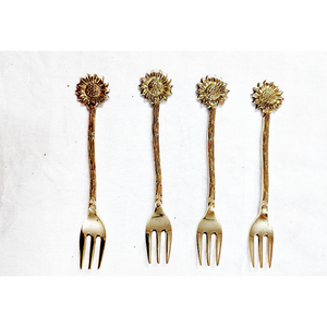 Tenedor de latón macizo con diseño de cisne, Juego de 4 con esmalte mate y laca segura para la comida, para uso doméstico y en Hotel a precio asequible - Product Image 4