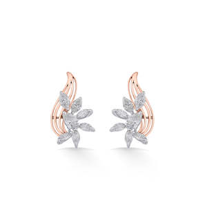 Pendientes de Diamantes Golden Blossom para Mujer - Product Image 3