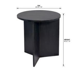 Vente en gros, table basse ronde contemporaine en bois noir avec revêtement en poudre, meubles, table basse d'appoint de luxe bon marché - Product Image 4