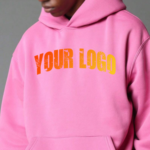 Mode d'hiver 2025 OEM, décontractée, sans cordon, unie, teinte unie, lourde, brodée, logo personnalisé, 100% coton premium, surdimensionnée, respirante - Product Image 5