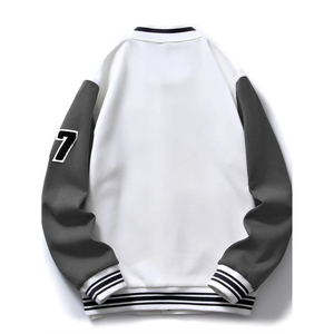 Veste universitaire de style streetwear personnalisée avec logo personnalisé, col montant fin, double poche, ajustable, design personnalisé 2025 pour hommes - Product Image 2