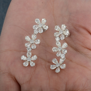 Boucles d'oreilles en or massif 18 carats les plus vendues Boucles d'oreilles rondes en forme de poire Bijoux faits à la main de l'Inde Productible en 10K/14K - Product Image 4
