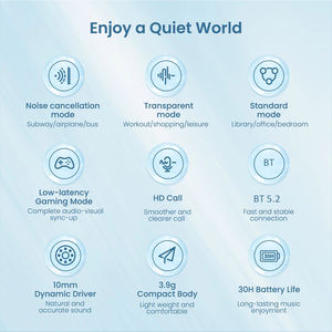 Haylou T78 ANC giảm tiếng ồn airbuds moripods youpin cảm ứng thông minh không dây in-ear <span class=keywords><strong>Bluetooth</strong></span> tai nghe Tai nghe cho điện thoại <span class=keywords><strong>Android</strong></span> - Product Image 5