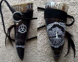 Corne à boire Viking naturelle faite à la main de meilleure qualité RITUAL avec la meilleure qualité fabriquée par exportation depuis l'Inde - Product Image 1