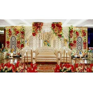 Marcos/paneles de escenario de salón de fiesta de boda modernos marcos de escenario de recepción de boda elegantes paneles de boda tallados Jali de nuevo diseño - Product Image 1