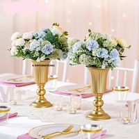 Support de fleurs de luxe en métal en forme de trompette, vase professionnel avec impression UV, centre de table pour événements, mariage, hôtel, anniversaire