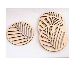 Custom Printed Wooden Tea <b>Coaster</b> <b>Set</b> with Holder Wholesale Manufacturer Custom Design Handmade Wood Tea <b>Coaster</b> - Product Image 6
