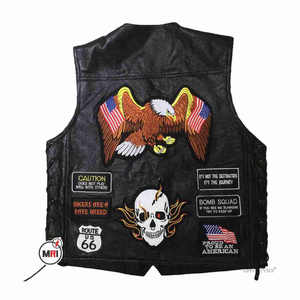 Gilet vestes en cuir de vachette véritable de haute qualité sur mesure Design unique Style Hip Hop Meilleur gilet en cuir Logo personnalisé - Product Image 6
