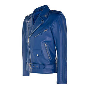 Chaqueta de motorista de cuero con estilo moderno personalizado para hombre, moda distintiva hacia adelante con cremallera, chaquetas de cuero con Detalles - Product Image 2