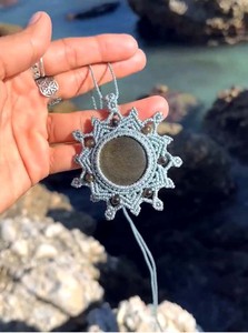 Nueva tendencia impresionante hilo macramé collar Multi piedra preciosa 6x8mm ovalada y forma de pera bisel ajuste joyería para hombres para boda - Product Image 3