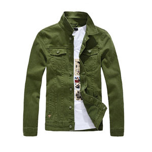Chaqueta Vaquera de Invierno para Hombre Sin Capucha con Diseño de Letras Impresas Personalizadas, Logotipo Frontal, Cierre de Cremallera Impermeable - Product Image 1