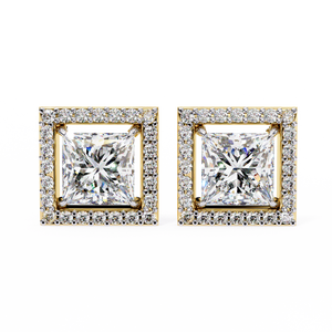 Boucles d'oreilles en or 18 carats avec diamants de laboratoire pour femmes, design unique, fiançailles, mariage, bijoux fins, certifiés IGI, luxe, premium, élégants - Product Image 3