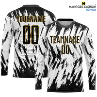 Uniforme de Fútbol Personalizado con Impresión por Transferencia de Calor en Blanco/Negro-Oro Antiguo, Paneles de Malla Ventilada, Nombre del Jugador, Números del Equipo, 100% Personalizado