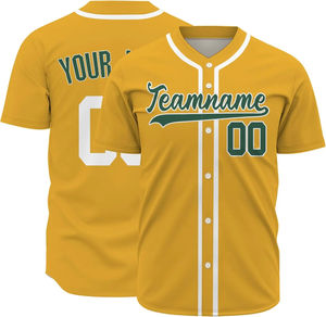 Maillot de baseball en polyester de haute qualité, impression de logo personnalisée, nouveau design, manches courtes, vêtements de sport décontractés et respirants - Product Image 4