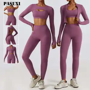 PASUXI Hochwertiges Damen Yoga Active Wear Set Active Wear Laufen Active Wear Yoga Set Fitness Fitness Sets