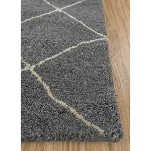 พรมขนสัตว์ผสมวิสโคสสีเทาดำลายเรขาคณิต รุ่น Tra-14613 สำหรับตกแต่งบ้าน ห้องโถง ห้องนอน หนา 10 มม. ผลิตด้วยมือจาก PVC เหมาะสำหรับวัยรุ่น - Product Image 4