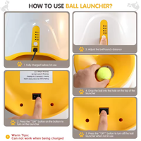 Lanceur de balles automatique simple pour chien, jouet interactif pour chien, lanceur de balles de tennis en ABS, machine à lancer, jouet d'entraînement pour animaux de compagnie PC 3