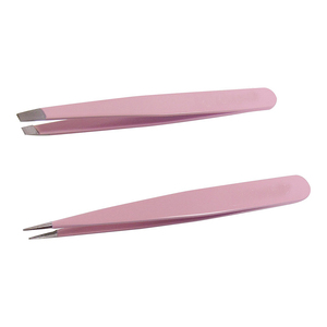 Kit de pinzas para cejas profesionales de acero inoxidable con tijeras curvas para cejas punta inclinada para el cuidado de pestañas de belleza - Product Image 3