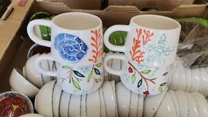 Mug en céramique turque à motifs floraux en relief 3D, personnalisé, fait main, peint à la main, avec cuillère, cadeau de voyage, compatible lave-vaisselle, Istanbul - Product Image 4