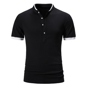 Logo personnalisé Golf pour hommes pour chemises Respirant Séchage rapide O-cou à manches courtes Dobby Fabric Casual Solid Color Custom Made - Product Image 2