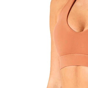 Soutien-gorge de sport respirant renforcé et cousu avec un maintien élevé, couleurs et logo personnalisables, design frontal pour femmes - Product Image 6
