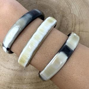 Manchette en corne de buffle naturelle Nouveau design Bracelet de mode Accessoires de bijoux de l'Inde Artisanat pour bijoux Mode agate artisanat - Product Image 2