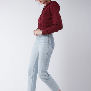 Sudadera con capucha de tela cómoda de secado rápido para mujer, precio barato, servicios OEM, ropa de calle, gran oferta, Sudadera con capucha corta para mujer - Product Image 3