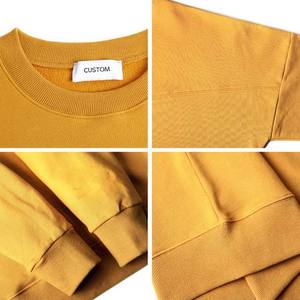 Alta calidad OEM Unisex francés Terry logotipo personalizado en blanco algodón liso poliéster peso pesado cuello redondo sudaderas hombres - Product Image 4