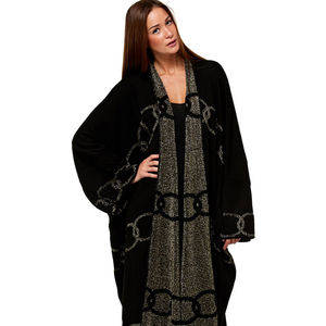 Abaya negra con trabajo brillante completo, lo mejor para uso ocasional - Product Image 1