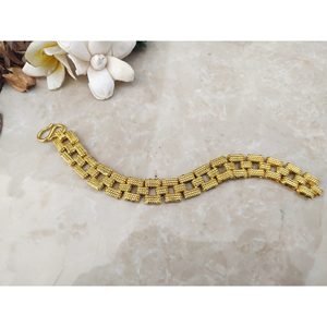Bracelets en laiton faits à la main avec placage or, design géométrique classique, principalement pour la bijouterie - Product Image 1