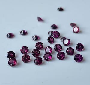พลอยโกเมน rhodolite สีชมพูธรรมชาติโกเมนเจียระไนแบบเหลี่ยมเพชรพลอยเทียม6มม. สีชมพูแบบหลวม - Product Image 2