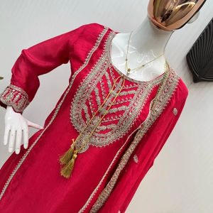 ชุดผ้า Chinonsuit แท้สำหรับผู้หญิงคอลเลคชั่นแฟชั่นงานปักลวดลายพร้อมลายเส้น - Product Image 1