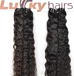 Precio al por mayor Extensiones de cabello Remy de templo indio con cutícula alineada Cabello humano virgen sin procesar con estilos de ondas profundas y agua - Product Image 5