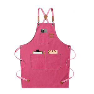 Delantales de cocina de lona de algodón 100% impermeables a prueba de aceite personalizados para hombres y mujeres - Product Image 3